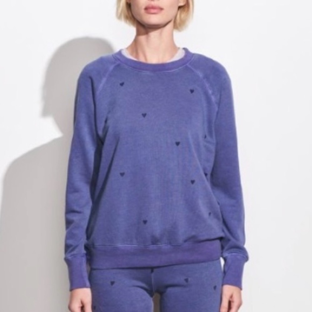 Sundry Purple Heart Crewneck